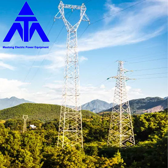 कोण स्टील पाइप टावर 330KV हट डिप जस्ती इस्पात टावर